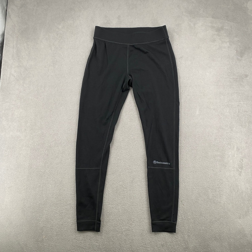 Backcountry Womens Merino Wool Blend Base Layer Leggings Black Medium 8756